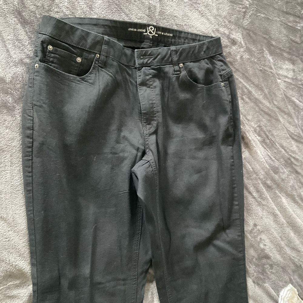 Love & Legend Black Slim Straight Pants